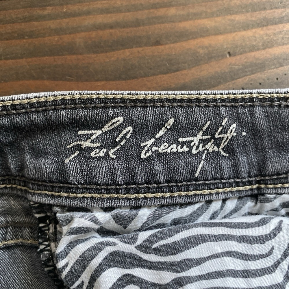 White House/Black Market Blanc Jeans Women 2R Black Denim Medium Wash Faded - Picture 8 of 11